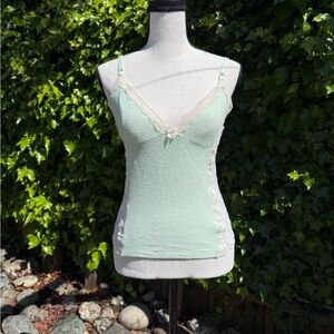 Urban Outfitters Mint Green Lace-Trim Cami
